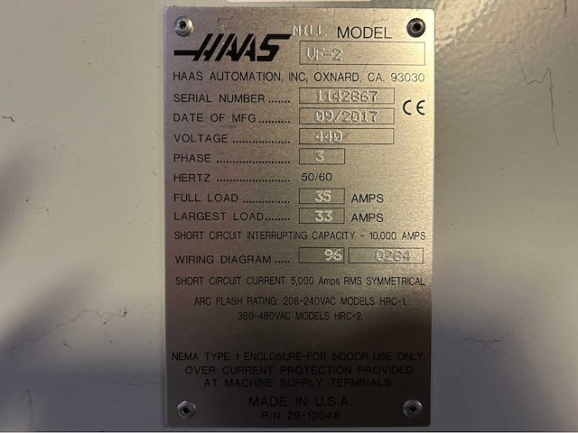 2017 haas vf-2 cnc universele machinecentrum - afbeelding 13 van  20