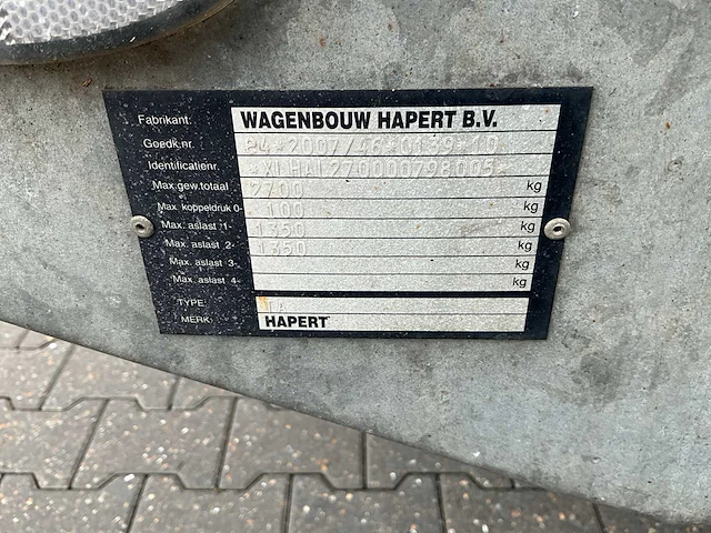 2017 hapert ta c63a aanhangwagen - afbeelding 6 van  14