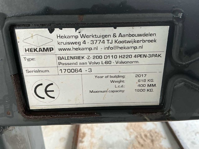 2017 hekamp balenriek balenriek -z- 200 d110 4pen 3pak - afbeelding 2 van  10