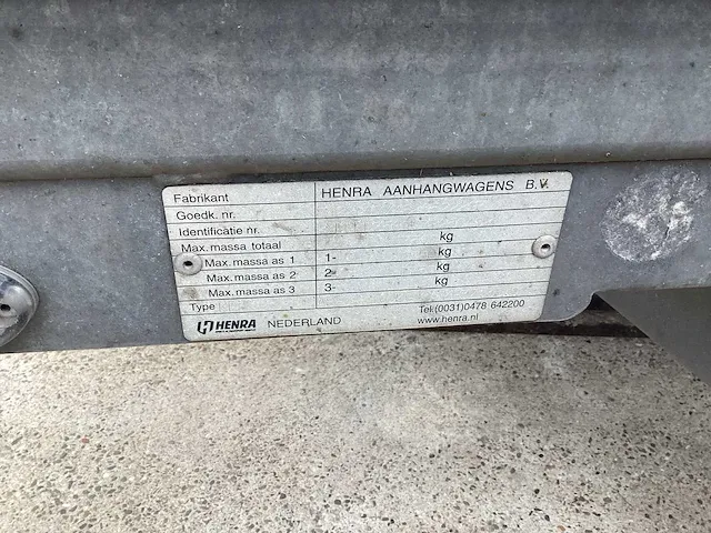 2017 henra kp3 aanhangwagen - afbeelding 8 van  23