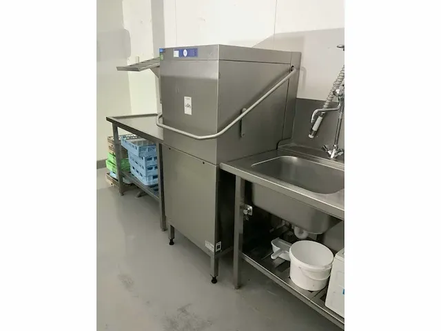 2017 hobart amx10a doorschuifvaatwasser met spoel/werkbank - afbeelding 6 van  12