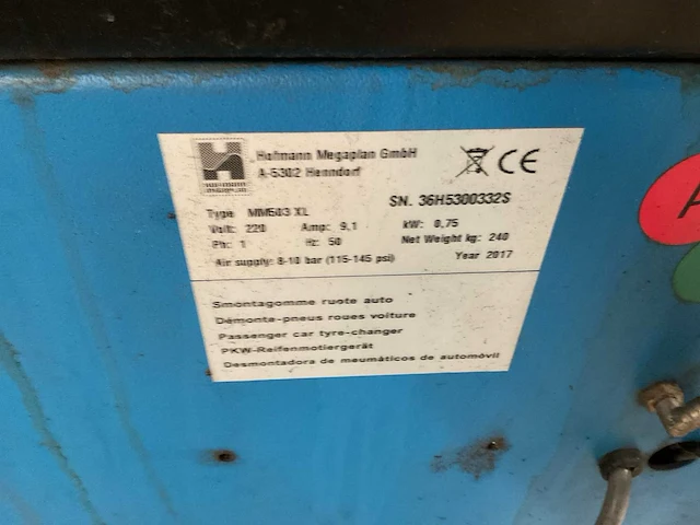 2017 hofman megaplan mm503xl banden de-en montageapparaat - afbeelding 8 van  8