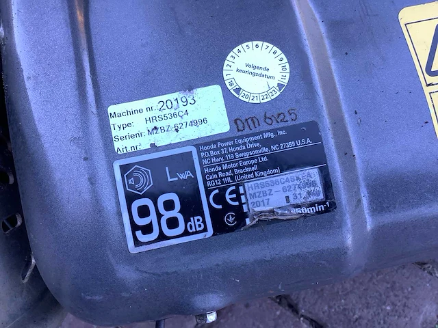 2017 honda hrs 536 grasmaaier - afbeelding 5 van  5