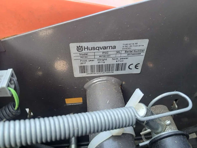 2017 husqvarna r213c zitmaaier - afbeelding 7 van  7