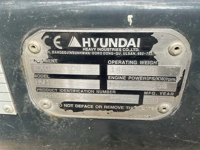 2017 hyundai hw140 banden graafmachine - afbeelding 29 van  68