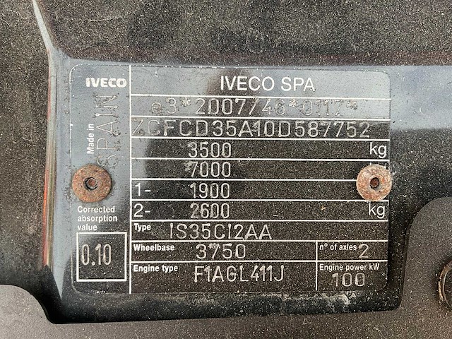 2017 iveco daily 35-140 35c14 2.3 375 open bakwagen - afbeelding 35 van  40