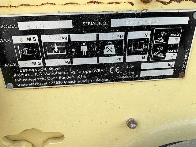 2017 jlg 6rs hoogwerker - afbeelding 4 van  12