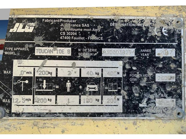 2017 jlg toucan 10e personenlift - afbeelding 10 van  18