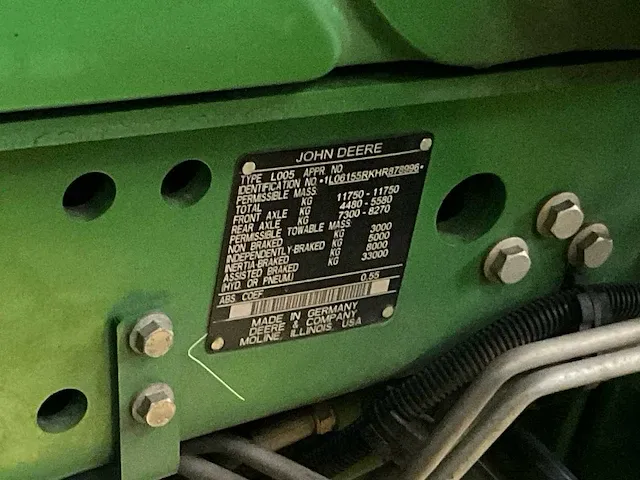 2017 john deere - 6155r - vierwielaangedreven landbouwtractor - afbeelding 18 van  26