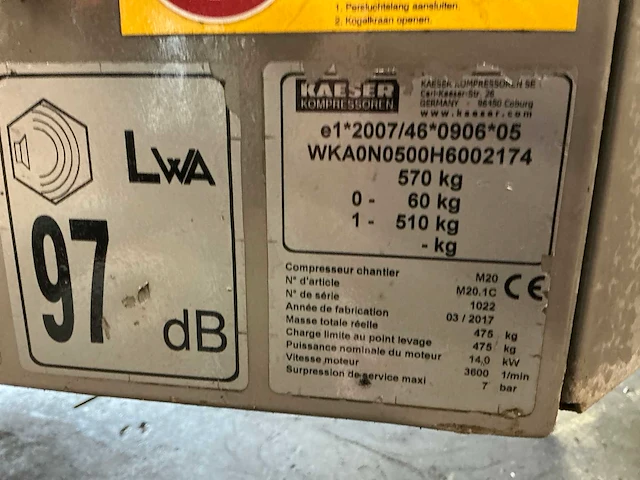 2017 kaeser m20 luchtcompressor - afbeelding 6 van  14