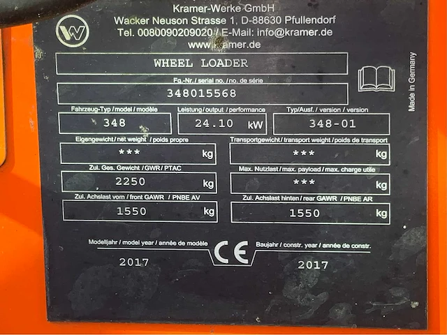2017 kramer 5035 wiellader 4x4 - afbeelding 21 van  28