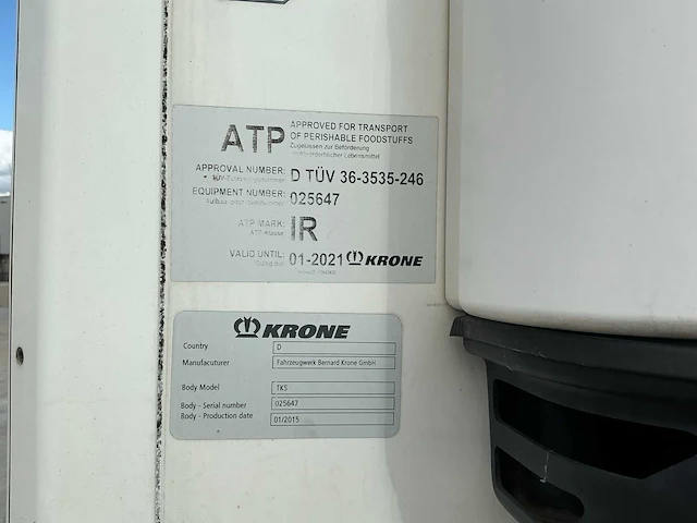 2017 krone cool line vector 1350 oplegger - afbeelding 38 van  44