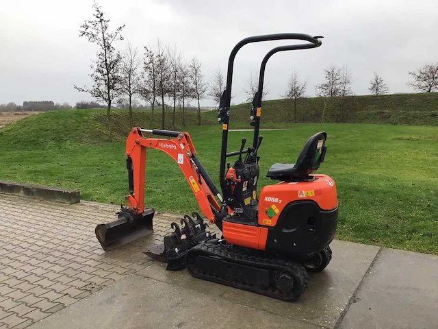 2017 kubota kx008-3 minigraafmachine - afbeelding 2 van  9