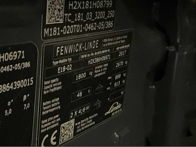 2017 linde e18-02 1800kg li-ion 4171uur vorkheftruck - afbeelding 9 van  17
