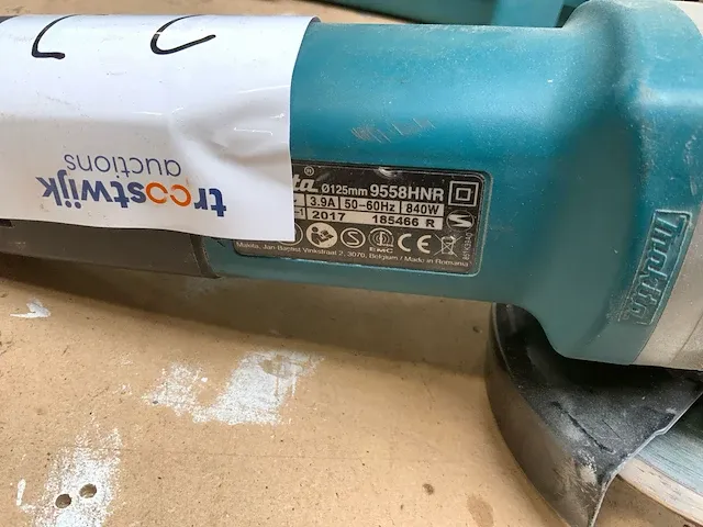 2017 makita 9558hnr haakse slijpmachine - afbeelding 2 van  4