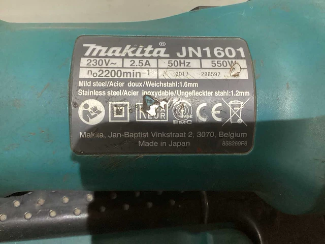 2017 makita jn 1601 knabbelschaar - afbeelding 4 van  4
