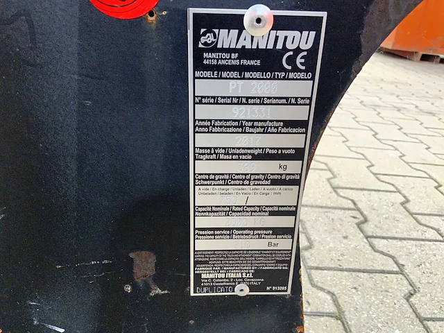 2017 manitou pt 2000 jib met lier - afbeelding 7 van  7