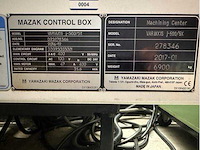 2017 mazak variaxis j-500/5x cnc universeel machinecentrum - afbeelding 20 van  27