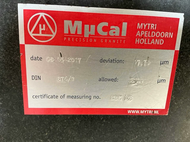 2017 mµcal meettafel - afbeelding 8 van  9