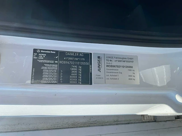 2017 mercedes-benz atego 818 vrachtwagen - afbeelding 20 van  33