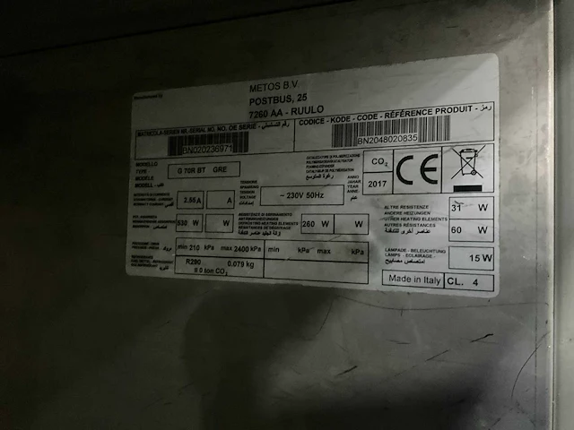 2017 metos g 70r bt gre mobiele vrieskast - afbeelding 8 van  8