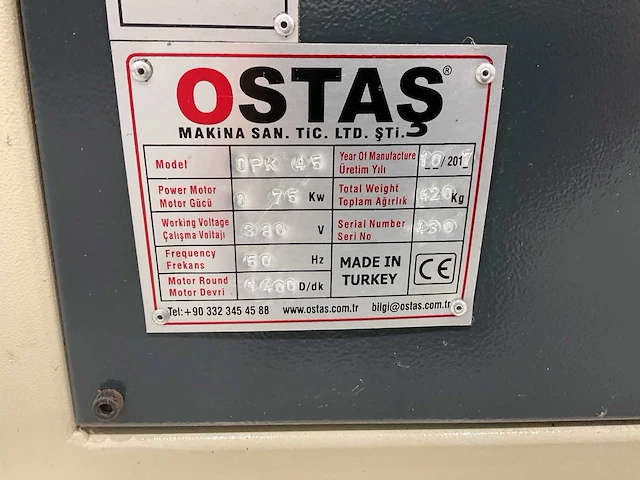 2017 ostas opk 45 profielbuigmachine - afbeelding 12 van  12