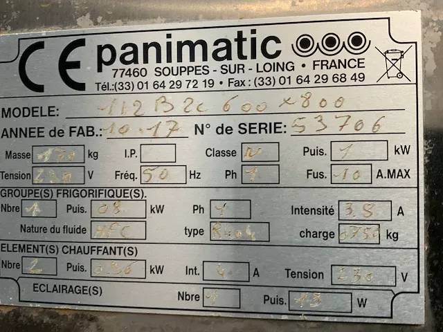 2017 panimatic r404 rijskast - afbeelding 4 van  9