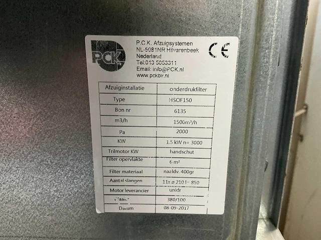 2017 pck hsof150 motafzuiging - afbeelding 4 van  7