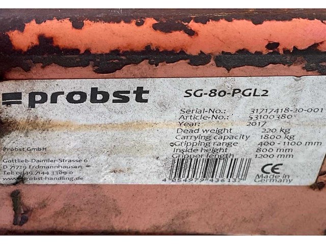 2017 probst sg80 mechanische blokkenklim - afbeelding 7 van  15