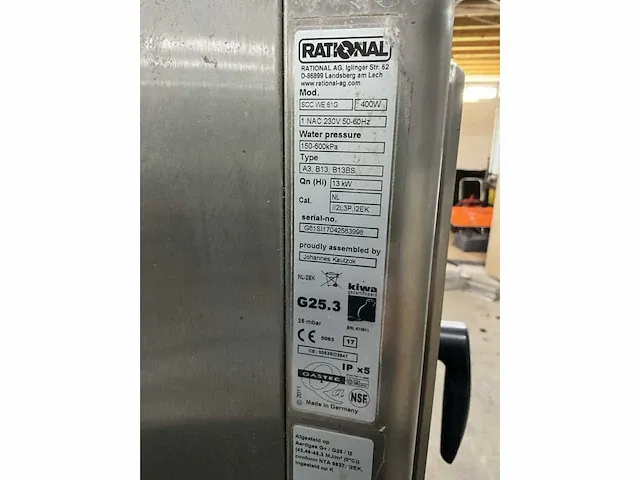 2017 rational scc we61 g selfcookingcenter - afbeelding 2 van  10