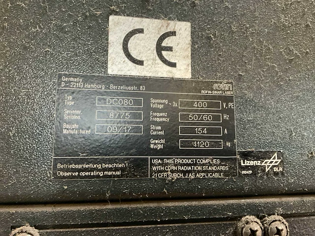 2017 rofin dc080 co2- laser lassysteem - afbeelding 22 van  61