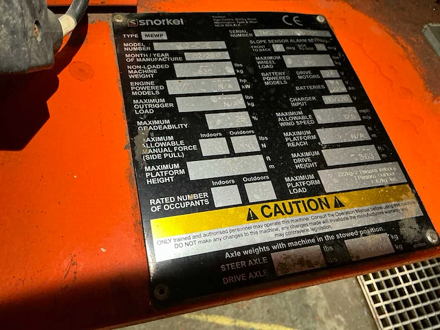 2017 snorkel tm 12 hoogwerker - afbeelding 7 van  15