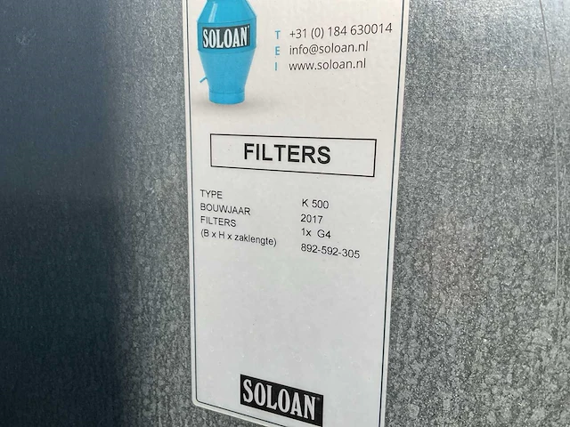 2017 soloan s100 filter / verwarmingsinstallatie - afbeelding 7 van  7