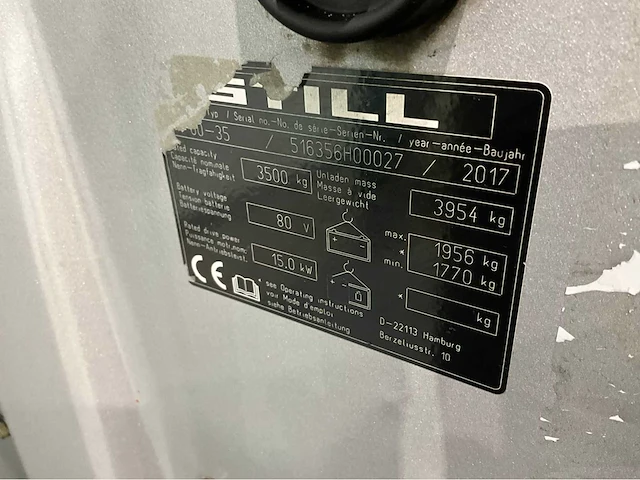 2017 still rx 60-35 3500kg lepelversteller vorkheftruck - afbeelding 14 van  21