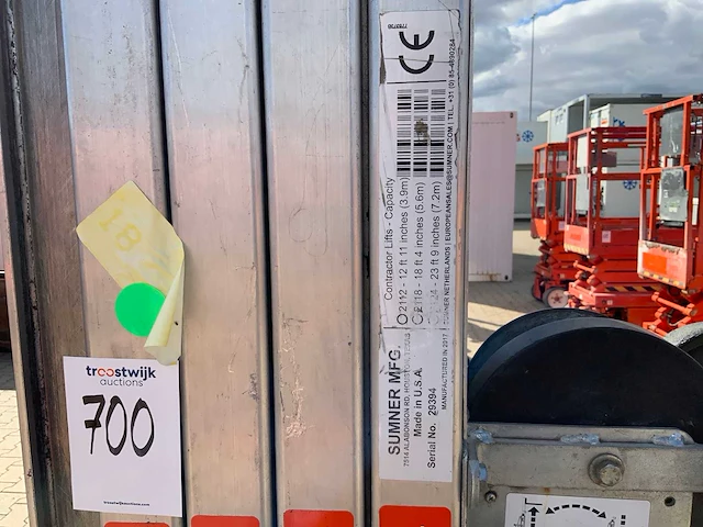 2017 sumner manufacturing 2124 materiaallift / kanaallift - afbeelding 6 van  6