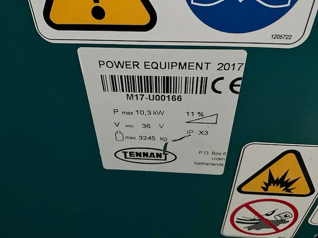 2017 tennant m17 zelfrijdende veeg / schrobmachine - afbeelding 20 van  32