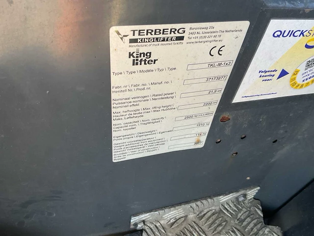 2017 terberg kinglifter tkl-m-1x3 meeneemheftruck - afbeelding 3 van  11