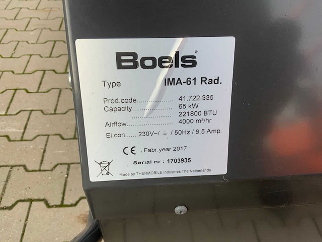 2017 thermobile ima-61 industriële heater / event heater / hetelucht turbine - afbeelding 9 van  9