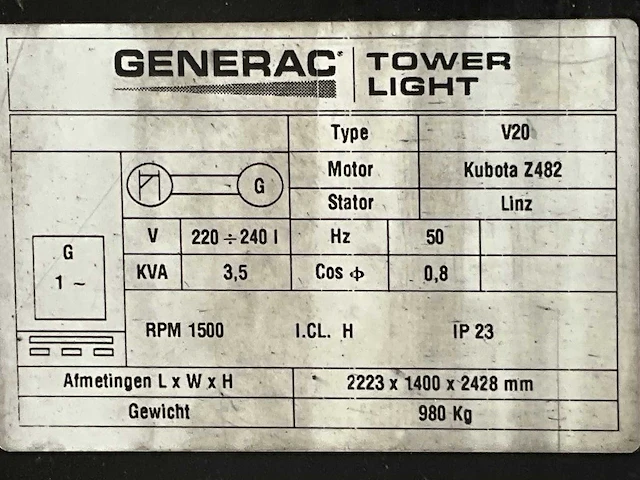 2017 towerlight v20 lichtmast aanhangwagen - afbeelding 9 van  19