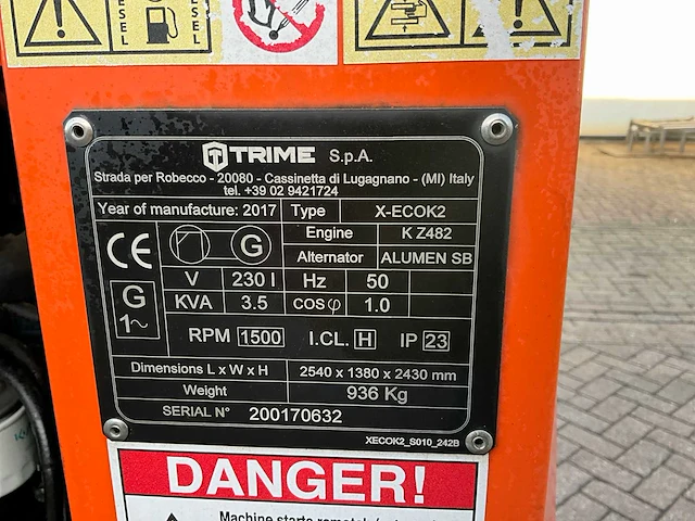 2017 trime x-ecok2 bouwlamp 3,5 kva - afbeelding 6 van  15