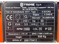 2017 trime x-ecok2 lichtmast aggregaat aanhangwagen - afbeelding 14 van  22
