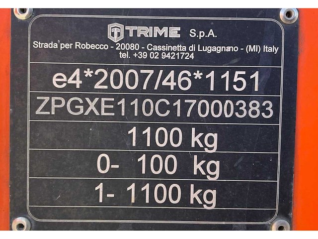 2017 trime x-ecok2 lichtmast aggregaat aanhangwagen - afbeelding 15 van  22