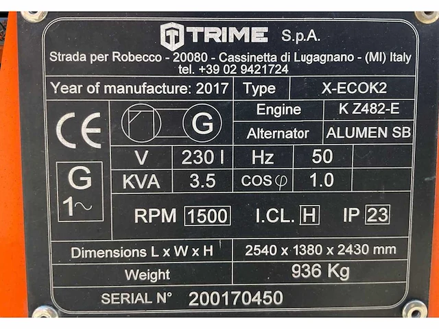 2017 trime x-ecok2 lichtmast aggregaat aanhangwagen - afbeelding 13 van  21