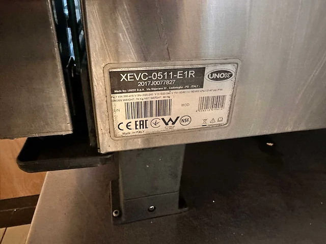 2017 unox xevc-0511-e1r combisteamer - afbeelding 3 van  4