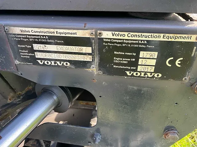 2017 volvo ec18d minigraafmachine - afbeelding 14 van  24