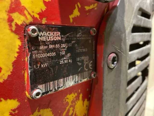 2017 wacker neuson bh65 benzine breekhamer met kar - afbeelding 5 van  5