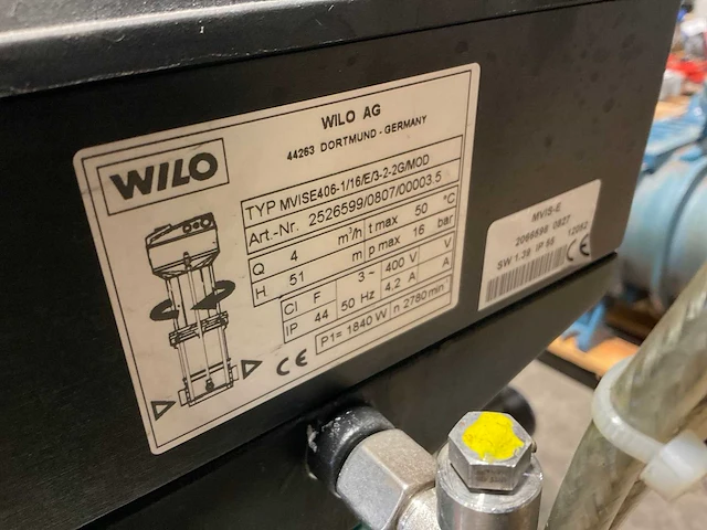 2017 wilo mvise406-1/16/e/3-2-2g/mod hydro unit - afbeelding 7 van  7