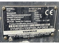 2017 yanmar sv100-2a-2pb midigraafmachine - afbeelding 15 van  23