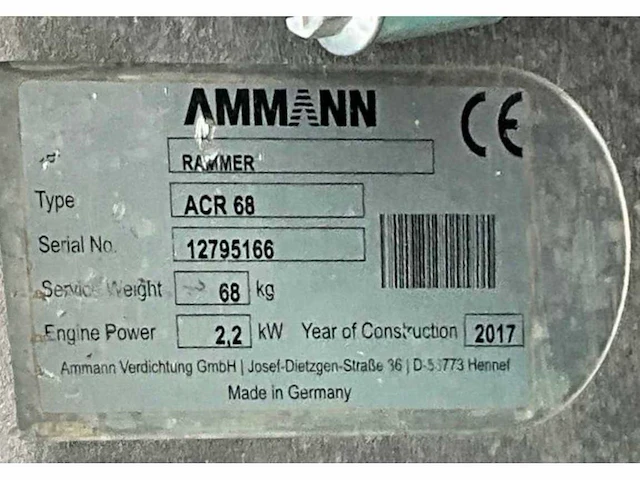 2018 ammann atr 68 c trilstamper - afbeelding 2 van  10