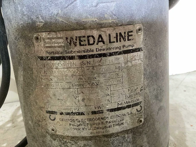 2018. atlas copco weda 10 n dompelpomp - afbeelding 3 van  3
